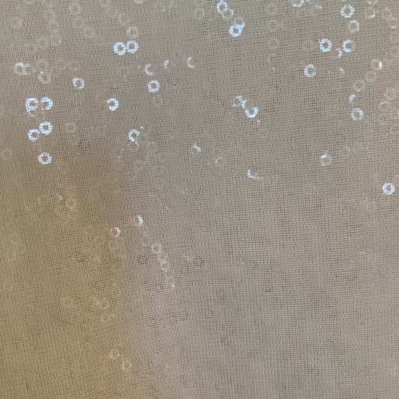 White with Silver Sequence Top - EUC - Picture 4 of 8